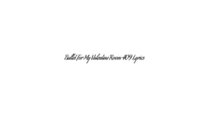 Bullet For My Valentine Room 409 Lyrics